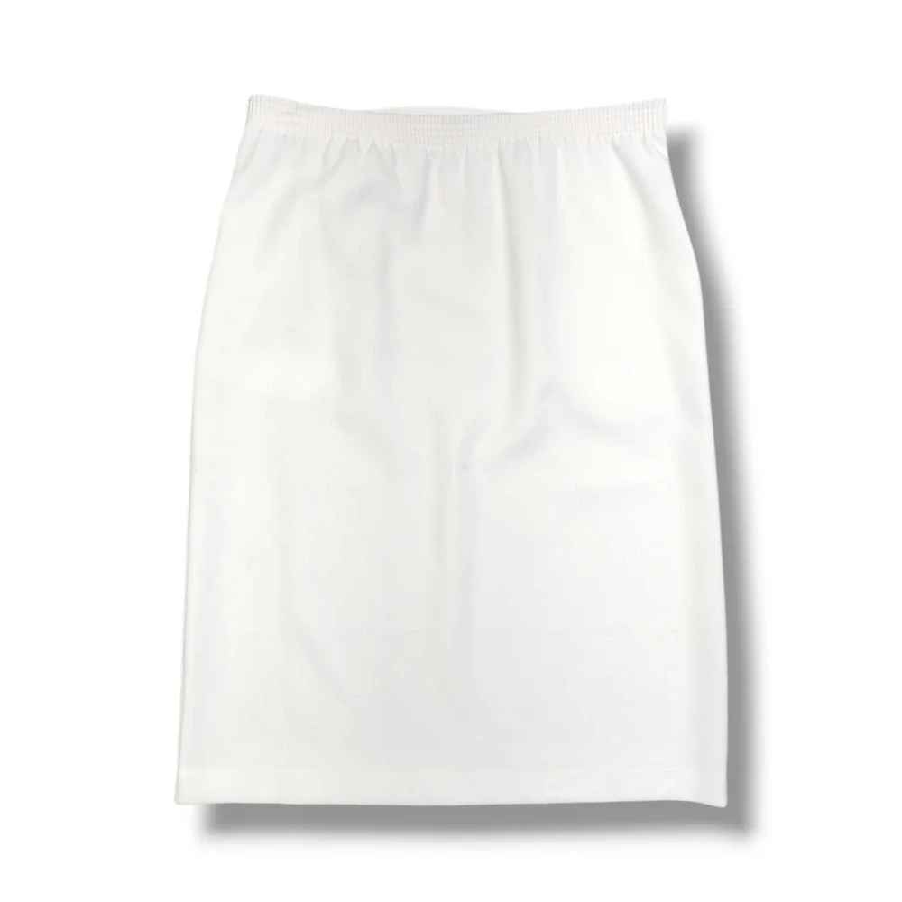 Vintage Donnkenny Pull On‎ Midi Straight Skirt White Women's Size 16